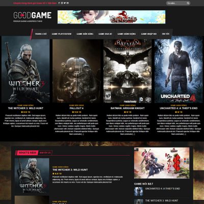 Mẫu website review game