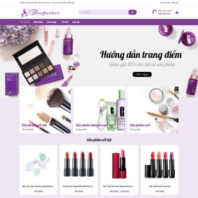 Mẫu website mỹ phẩm 011