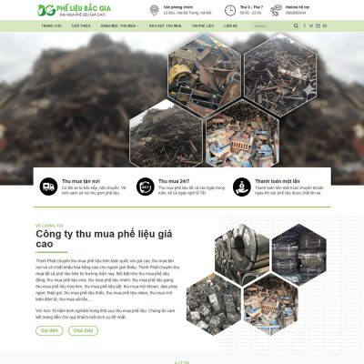 Mẫu website cơ sở bán phế liệu