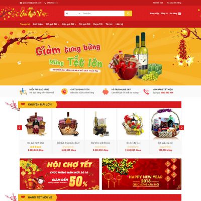Mẫu website bán quà tết