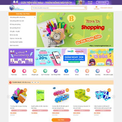 Mẫu website bán sách 01