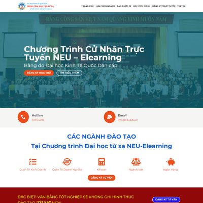 Mẫu website trung tâm đào tạo