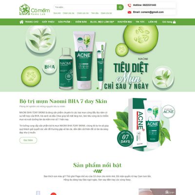 Mẫu website mỹ phẩm 12