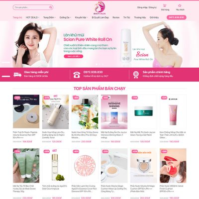 Mẫu website mỹ phẩm 13