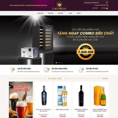 Mẫu website bán rượu 01
