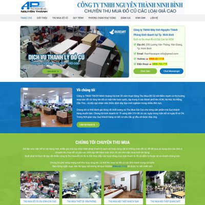 Landing page dịch vụ thanh lý 01