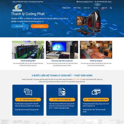 Mẫu website thanh lý 02
