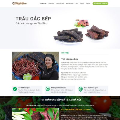 Landing page bán thịt trâu