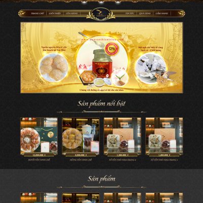 Mẫu website bán yến sào 01