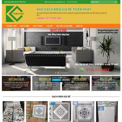 Mẫu website bán gạch men