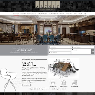 Mẫu website kiến trúc 03