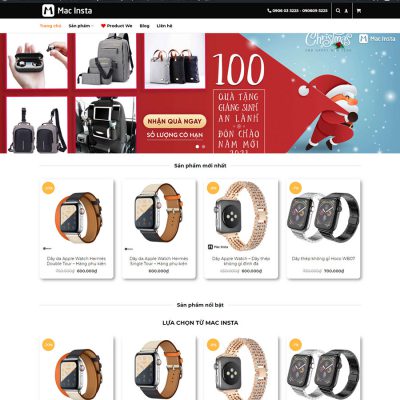 Mẫu website Mac Shop