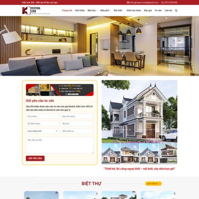 Mẫu website kiến trúc 04