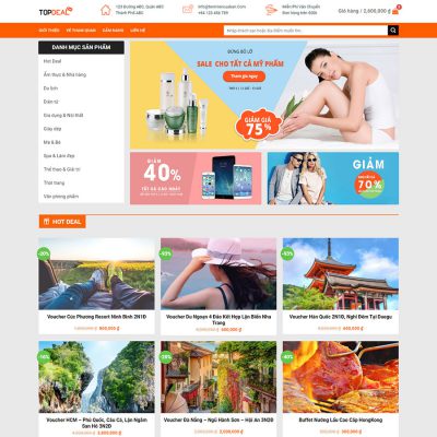 Mẫu website bán voucher giảm giá