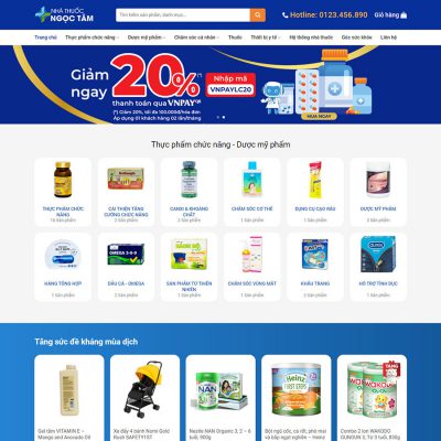 Mẫu website nhà thuốc