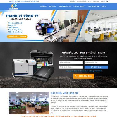 Mẫu website dịch vụ thanh lý 03