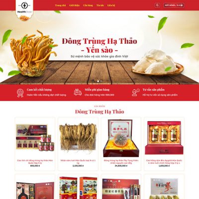 Mẫu website bán yến sào 02