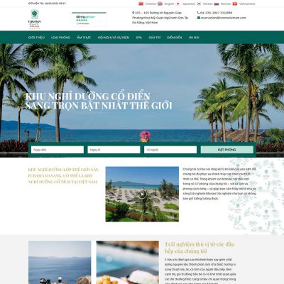 Mẫu website resort 01