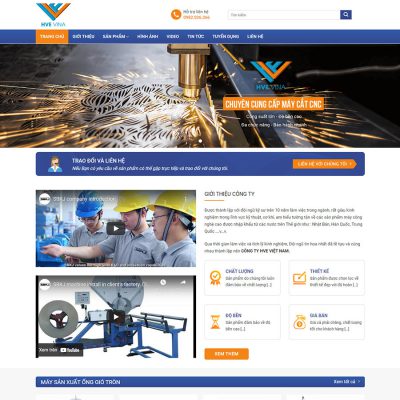 Mẫu website cơ khí 01