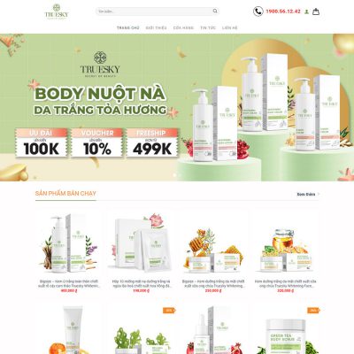 Mẫu website mỹ phẩm 14