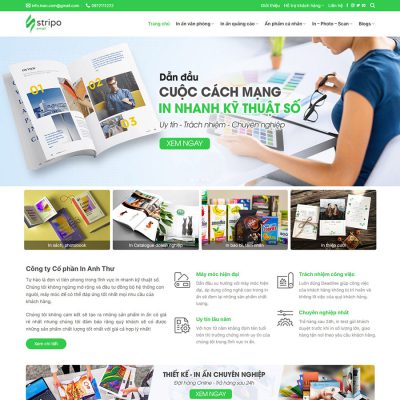 Mẫu website dịch vụ in ấn - quảng cáo