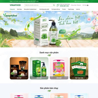 Mẫu website thực phẩm chức năng 09
