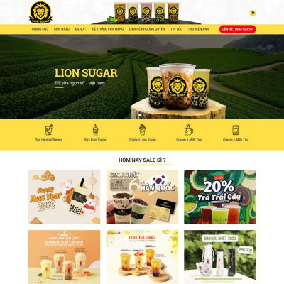 Mẫu website bán trà sữa 02