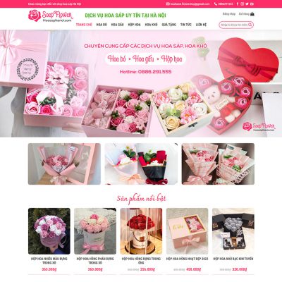 Mẫu website bán hoa tươi 02