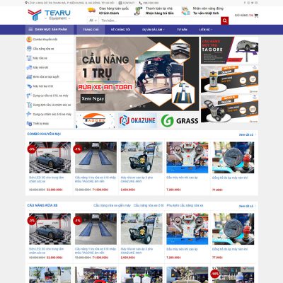 Mẫu website shop phụ kiện ô tô
