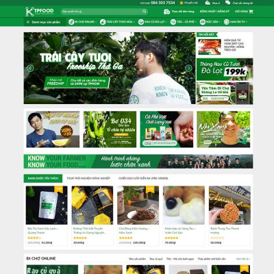 Mẫu website thực phẩm 05
