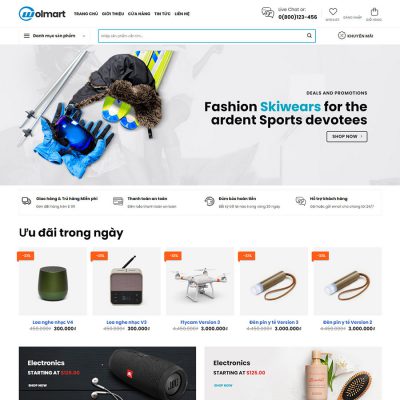 Mẫu website bán sản phẩm công nghệ