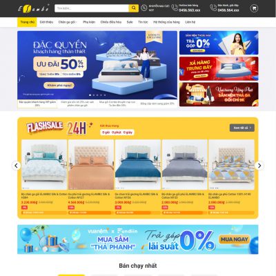 Mẫu website bán nệm 01