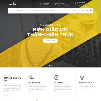 Mẫu website dịch vụ quảng cáo 01