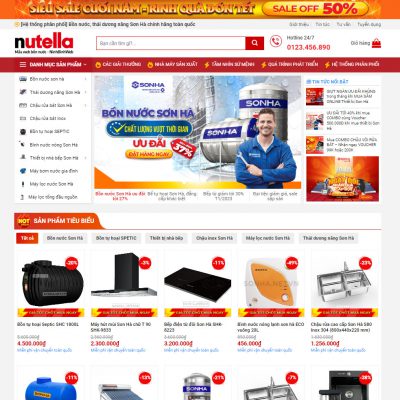 Mẫu website bán sơn đẹp