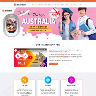 Mẫu website du học 01