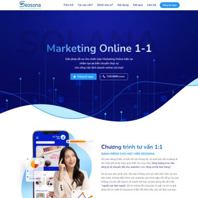 Mẫu landing page marketing