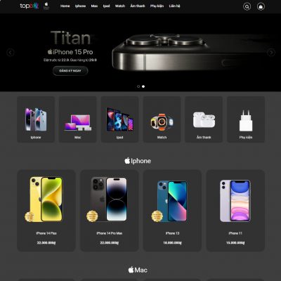 Mẫu website bán điện thoại