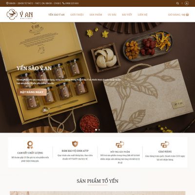 Mẫu website bán yến sào 03