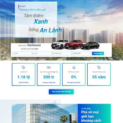 Mẫu landing page bất động sản căn hộ