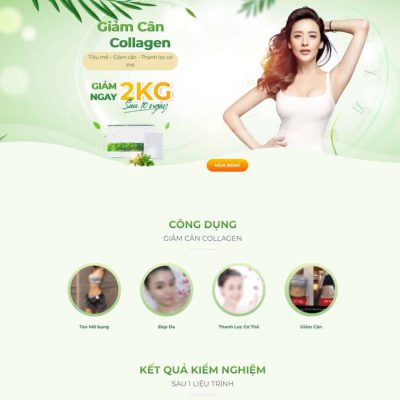 Mẫu landing page bột giảm cân