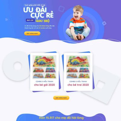 Mẫu landing page đồ chơi xếp hình