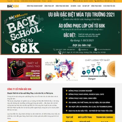 Mẫu website đồng phục 01
