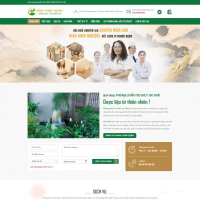 Mẫu website cơ sở đông y, y học cổ truyền, thuốc dân tộc