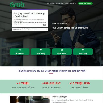Mẫu landing page grab