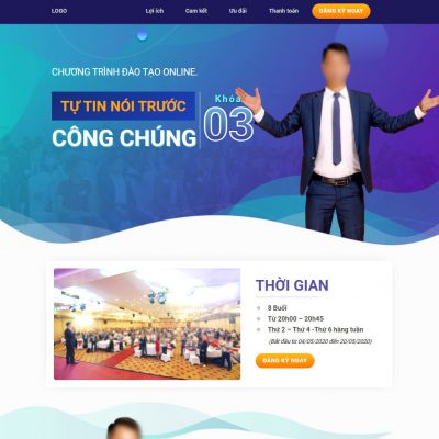 Mẫu landing page khóa học