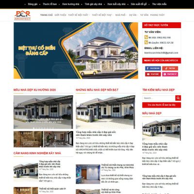 Mẫu website kiến trúc 06