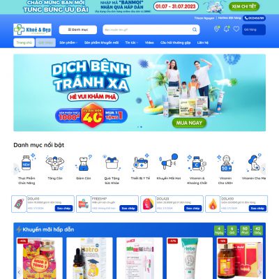 Mẫu website nhà thuốc 08