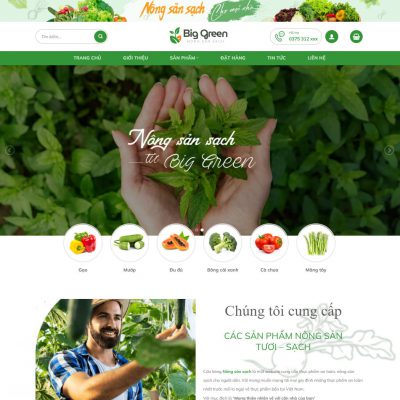 Mẫu website nông sản 03