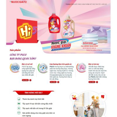 Mẫu landing page nước giặt