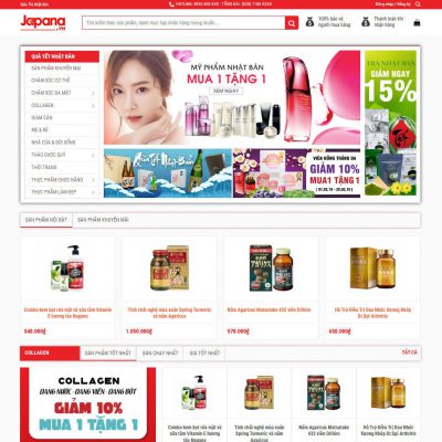 Mẫu website siêu thị, tạp hóa , bách hóa